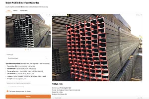 Automated end-face counting of stacked steel profiles