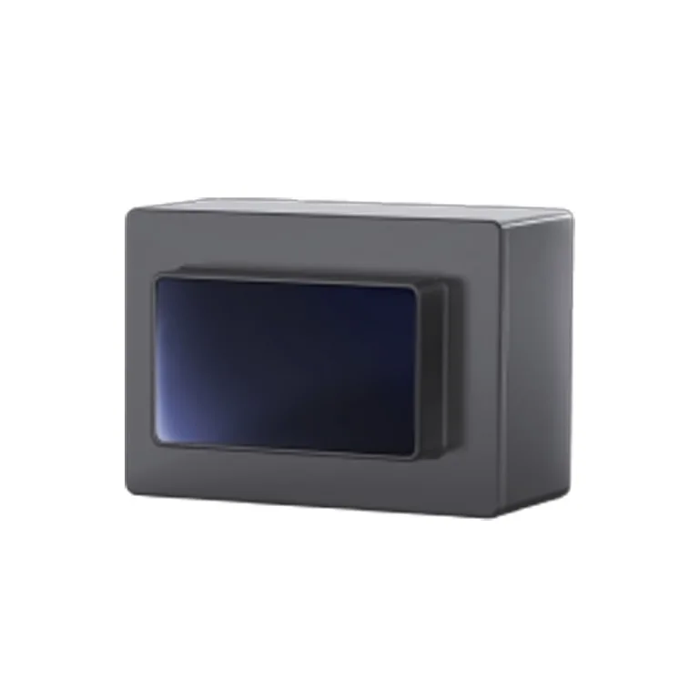 Hesai FTX compact gray rectangular LiDAR sensor with blue optical window for automotive blind spot detection and short-range perception