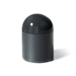 Hesai JT128 compact LiDAR sensor with glossy black dome top and matte textured cylindrical body, 128-channel 360-degree coverage, 220g lightweight design on white background
