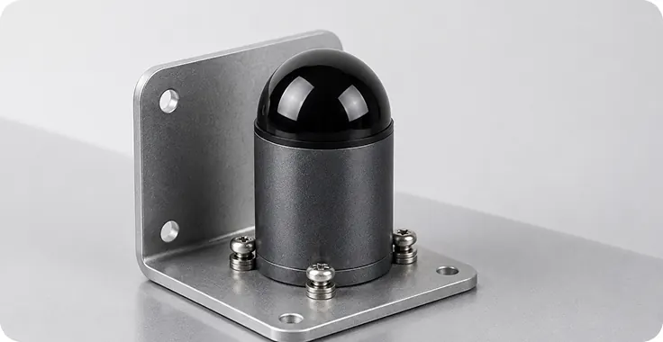 JT64P LiDAR mounted on a grounded metal bracket showing correct chassis grounding practice
