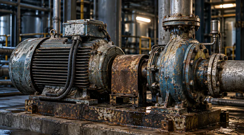 Aging electric motor and pump with no built-in connectivity