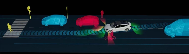 LiDAR-based object detection system identifying pedestrians, vehicles and cyclists on road for autonomous driving safety