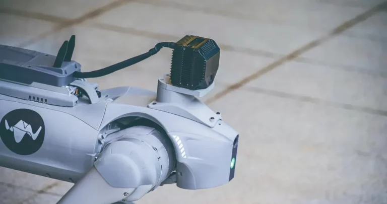 ODIN1 Lite mounted on the back of a quadruped robot for relocalization