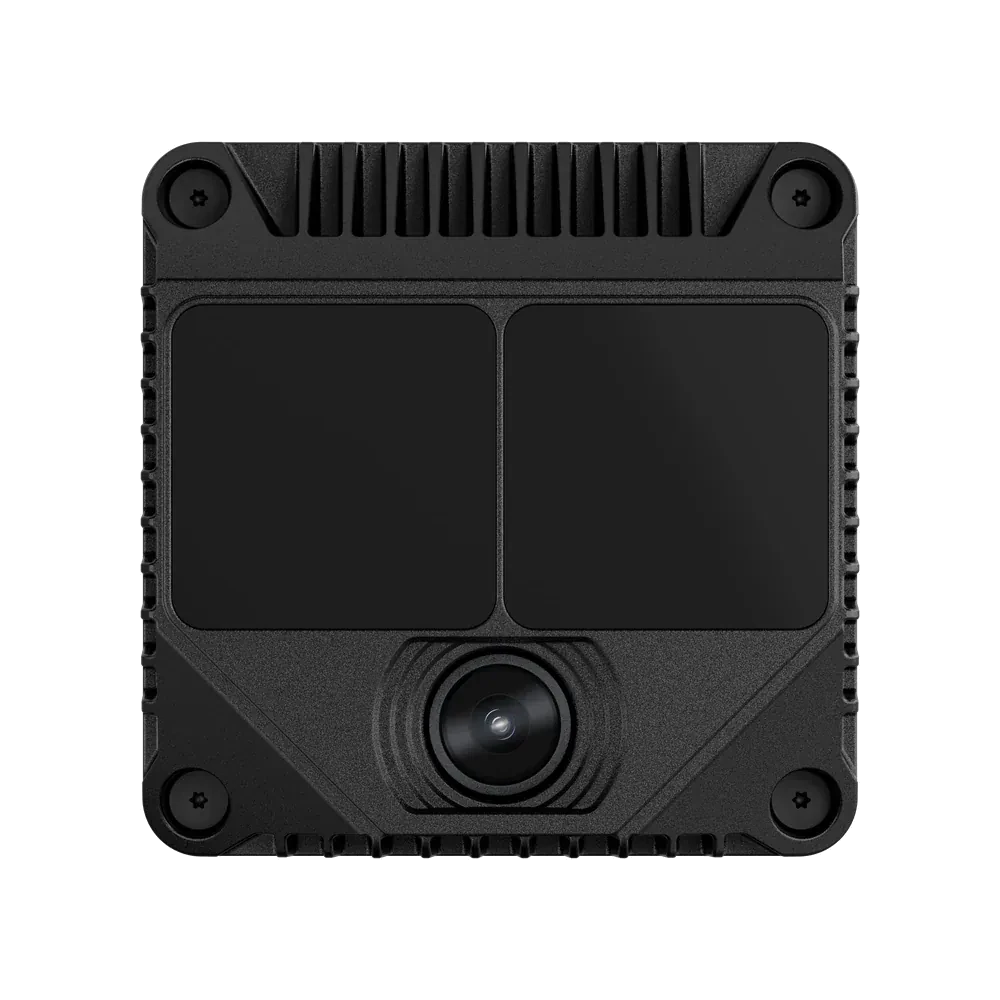 ODIN1 Lite spatial memory module, front view showing the depth sensor windows and RGB camera