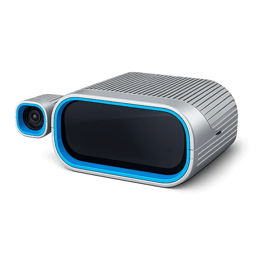 ONX true solid state LiDAR sensor with integrated 2D camera for 3D and 6D sensing on a white background