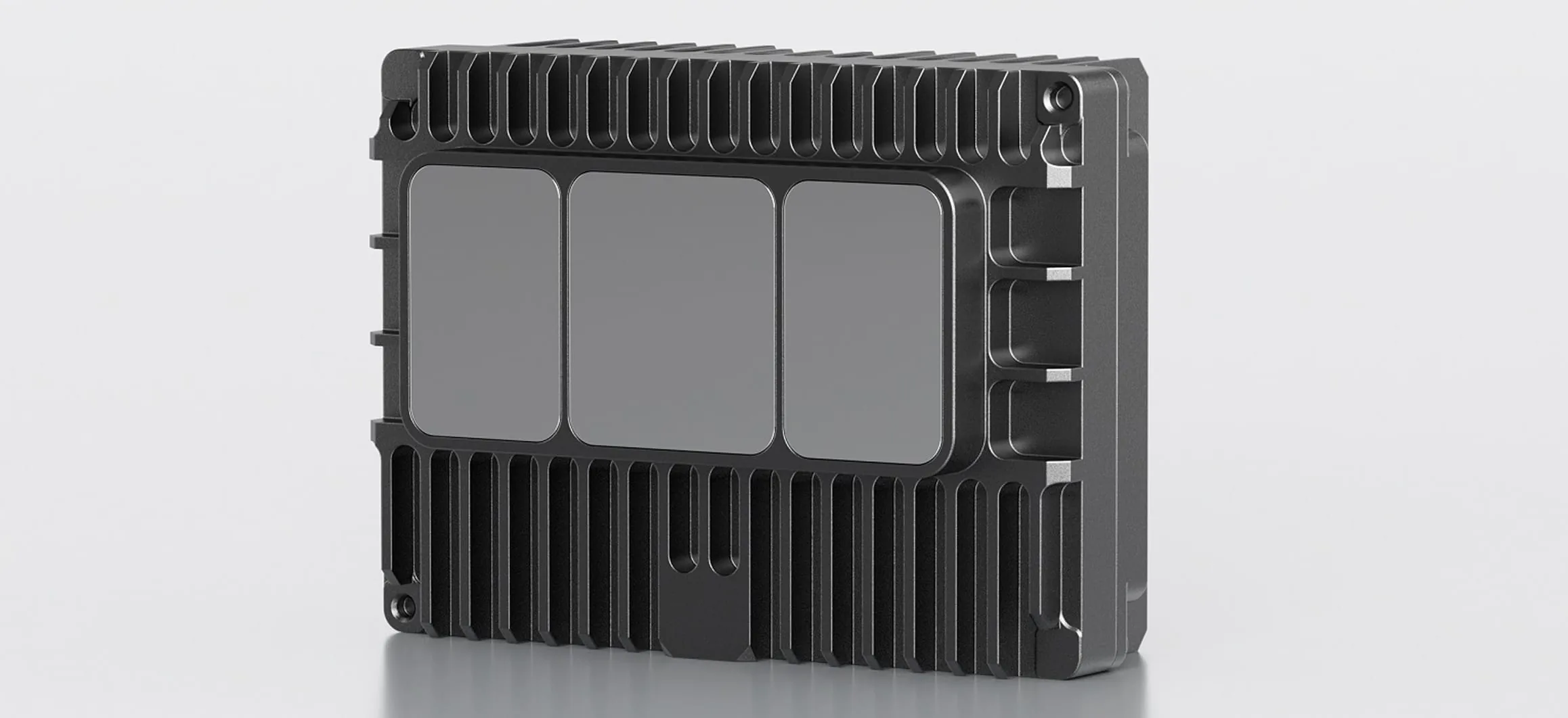 RoboSense E1 blind spot LiDAR mounted on a vehicle corner panel for near-field perception