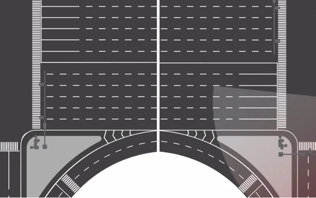 Visualisation of the RoboSense E1 30 metre detection range at 10 percent reflectivity