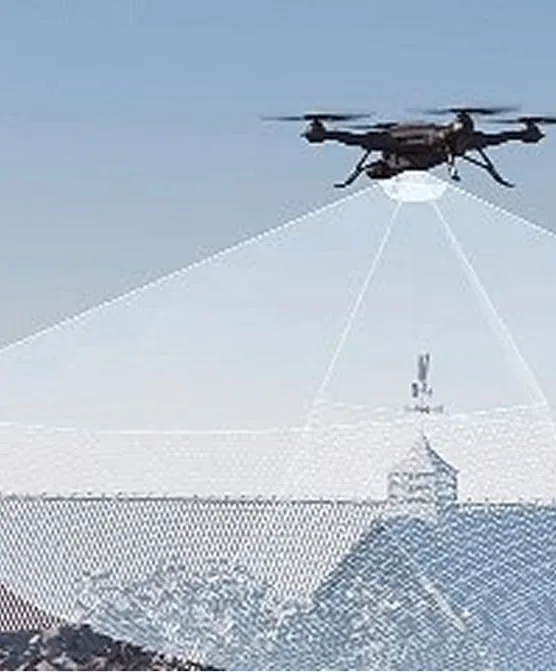 RoboSense E1R on a drone platform for near-field obstacle detection