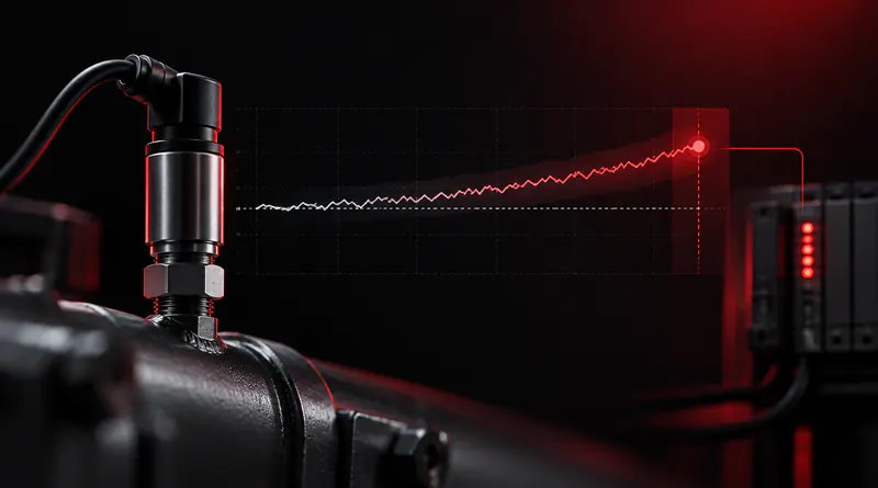 Industrial pressure sensor with a slowly drifting signal trace