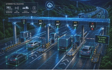 LiDAR classifying vehicles at electronic toll lanes at night