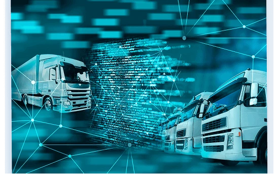 Fleet of vehicles connected to a secure data network