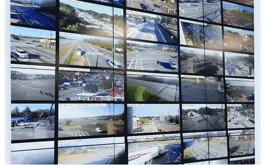Unified wall of traffic camera and sensor feeds