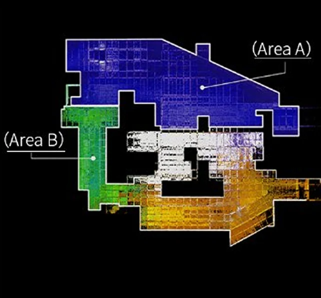 Segmented area mapping with automatic stitching