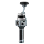 SXMCA PRO handheld LiDAR scanner, right side view showing the sensor housing and control interface